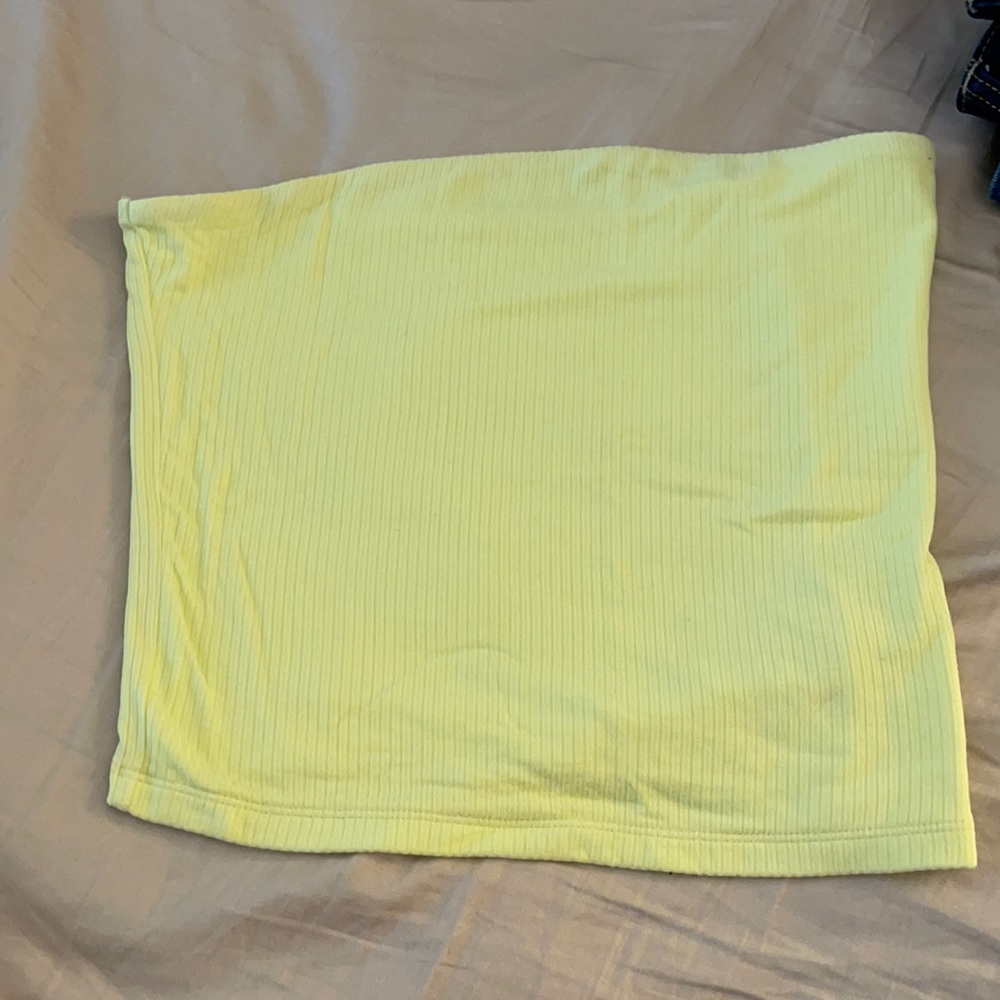 Neon yellow tube top NWT